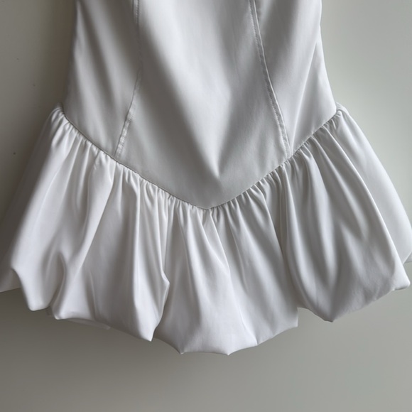 Zara White Balloon Skirt Dress - NEW - Picture 2 of 5